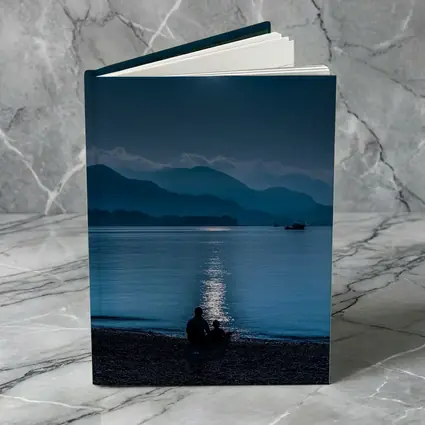 Moonlit Lake Shore Silhouette Mountain Night