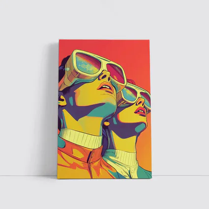Retro Women Pop Art Bold Color