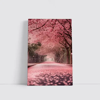 Cherry Blossom Tree Tunnel Pink Petals