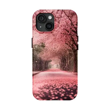 Cherry Blossom Tree Tunnel Pink Petals