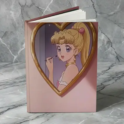 Sailor Moon Anime Girl Heart Mirror Pink