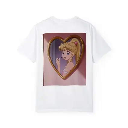 Sailor Moon Anime Girl Heart Mirror Pink