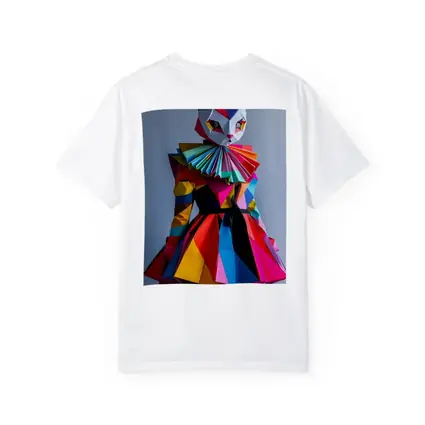 Colorful Geometric Cat Mask Costume Art