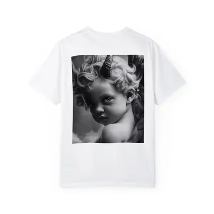 Dark Cherub With Horns And Wings