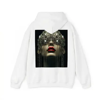 Woman Crystal Crown Red Lips Dark Background