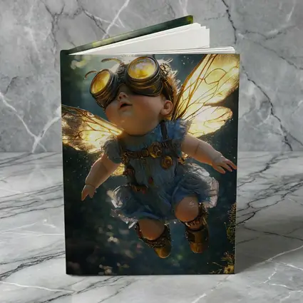 Steampunk Baby Fairy Flying Forest Light