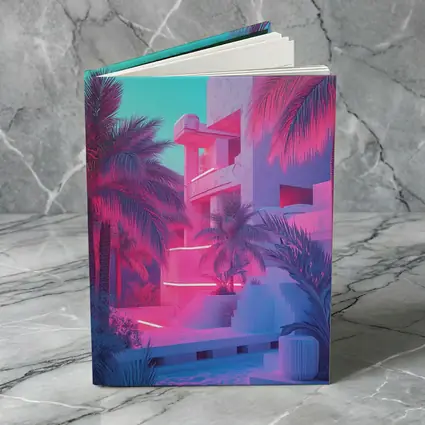 Neon Pink Tropical Architecture Palm Trees