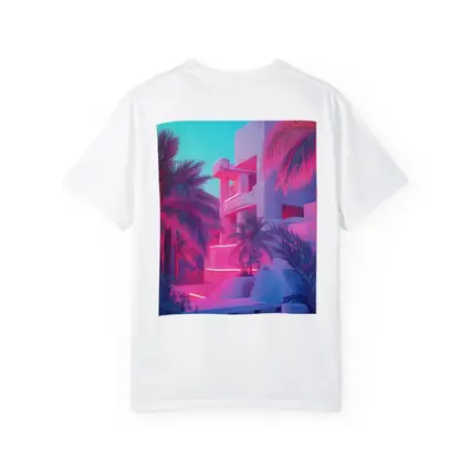 Neon Pink Tropical Architecture Palm Trees