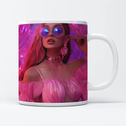 Fashion Woman Pink Bubbly Purple Fantasy