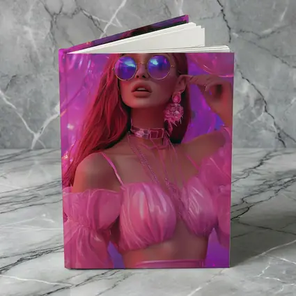Fashion Woman Pink Bubbly Purple Fantasy