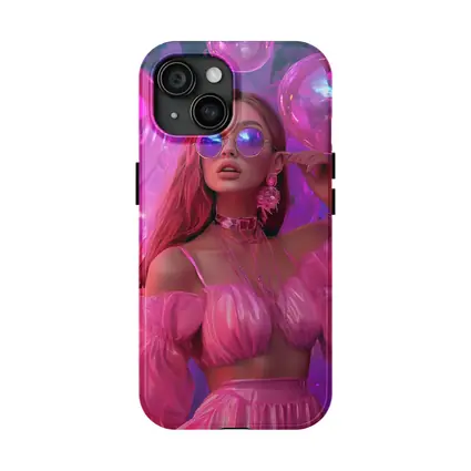 Fashion Woman Pink Bubbly Purple Fantasy
