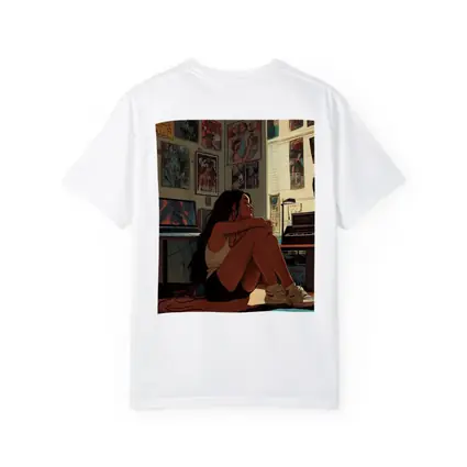 Anime Girl Sitting Alone Retro Room