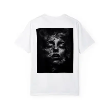 Woman Face Dissolving Into Dark Smoke