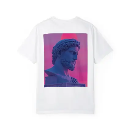 Greek Statue Bust Vaporwave Pink Sky