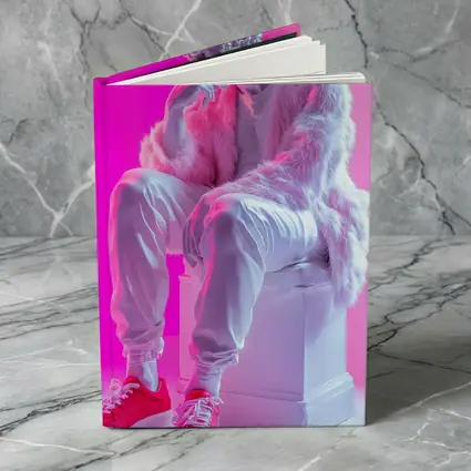 Classical Statue Streetwear Pink Neon Background