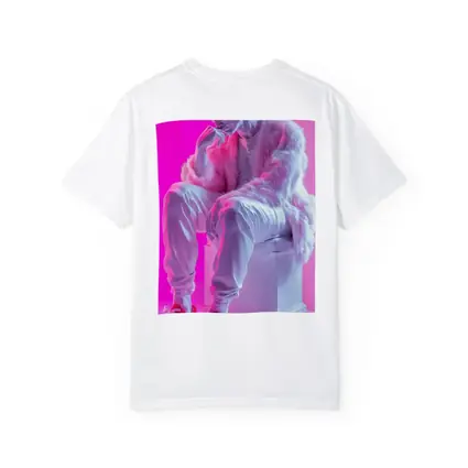 Classical Statue Streetwear Pink Neon Background