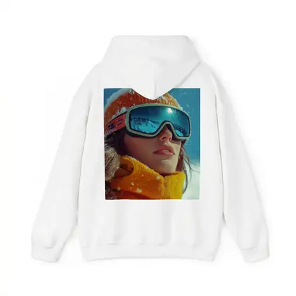 Woman Skier Snow Goggles Orange Winter Gear