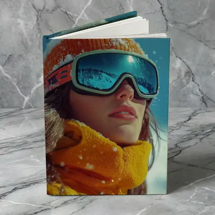 Woman Skier Snow Goggles Orange Winter Gear