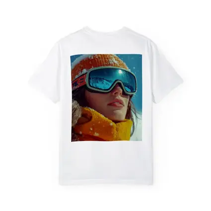 Woman Skier Snow Goggles Orange Winter Gear