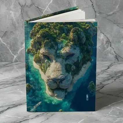 Lion Face Island Aerial Tropical Ocean View