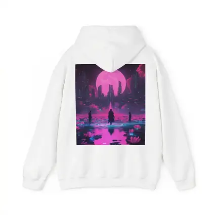 Cyberpunk Samurai Neon City Pink Moon