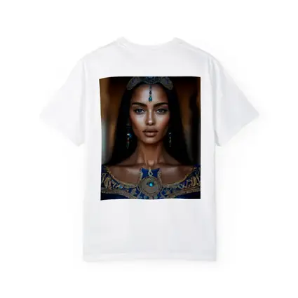 Royal Woman Blue Gold Arabian Palace Portrait