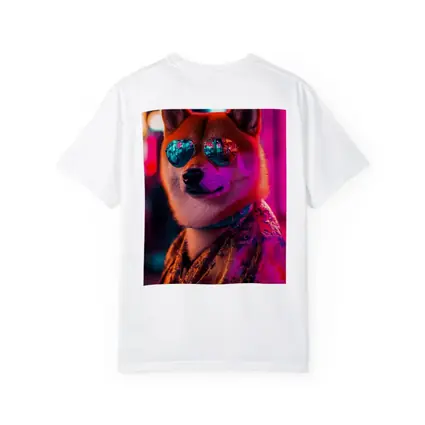 Shiba Inu Dog Sunglasses Neon City Night