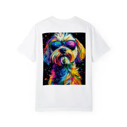 Colorful Shih Tzu Dog Wearing Sunglasses Pop Art