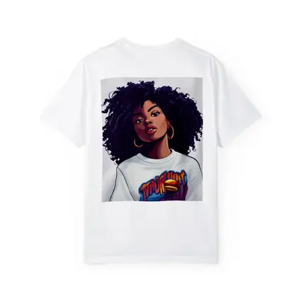Cartoon Black Woman Curly Hair Streetwear Style