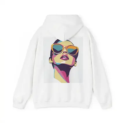 Pop Art Woman With Sunglasses White Background