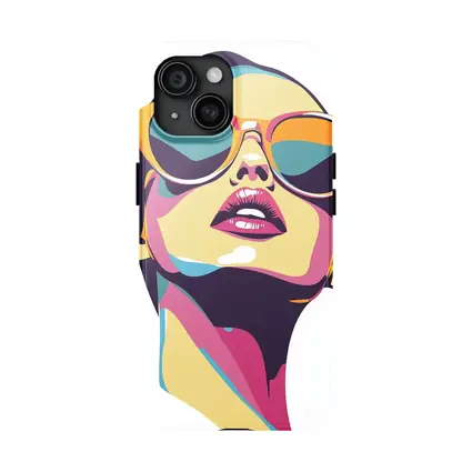 Pop Art Woman With Sunglasses White Background