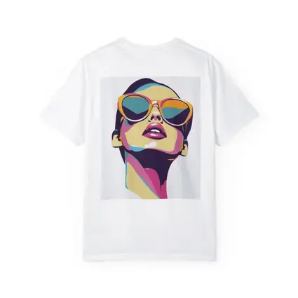 Pop Art Woman With Sunglasses White Background