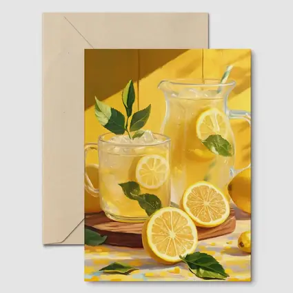 Lemonade Pitcher Glass Summer Yellow Kitchen