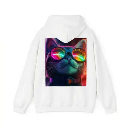 Cool Cat Neon Glasses Cyberpunk Night