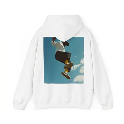 Man Jumping High Against Blue Sky