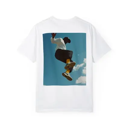 Man Jumping High Against Blue Sky