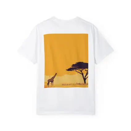Giraffe Silhouette African Savanna Acacia Tree