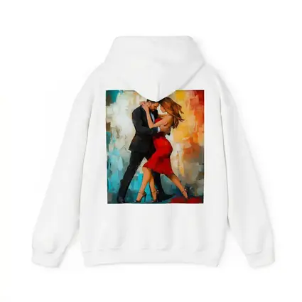Tango Couple Dancing Abstract Colorful Background