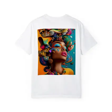 Surreal Woman Portrait With Colorful Psychedelic Elements
