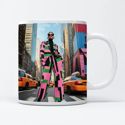 Bold Geometric Fashion Woman New York City
