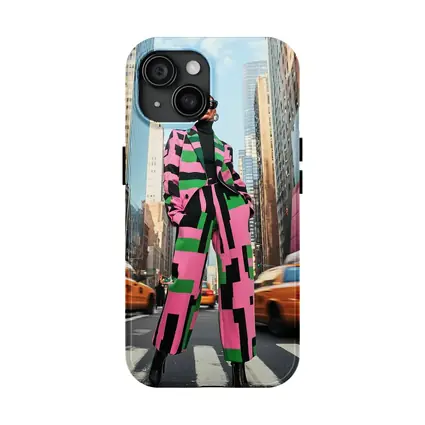 Bold Geometric Fashion Woman New York City