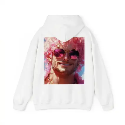 Pink Haired Man Gold Sunglasses Pop Art