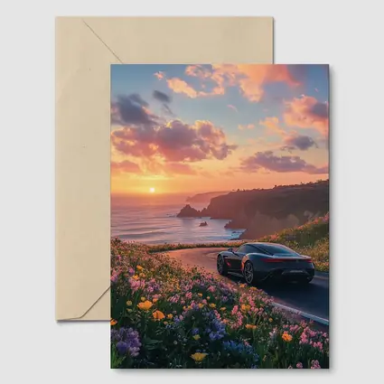 Aston Martin One77 Coastal Sunset Wildflowers Drive