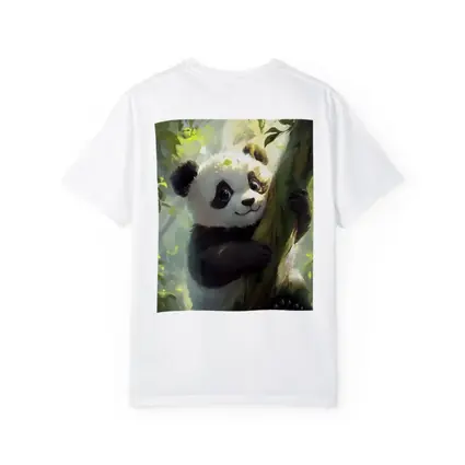Baby Panda Climbing Tree Forest Art