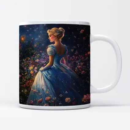 Princess Blue Gown Enchanted Floral Night Garden