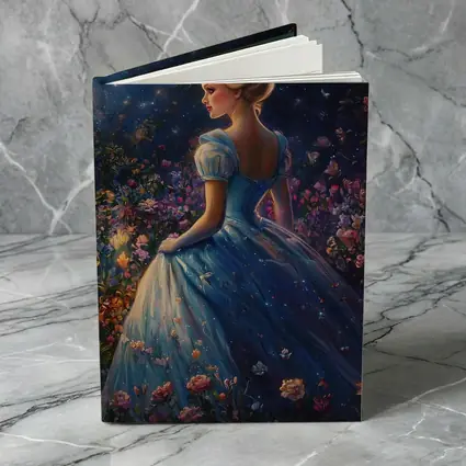 Princess Blue Gown Enchanted Floral Night Garden