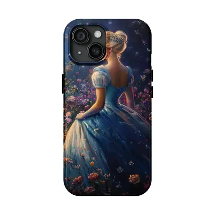 Princess Blue Gown Enchanted Floral Night Garden