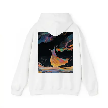 Colorful Woman Dancing Over Dark Waters