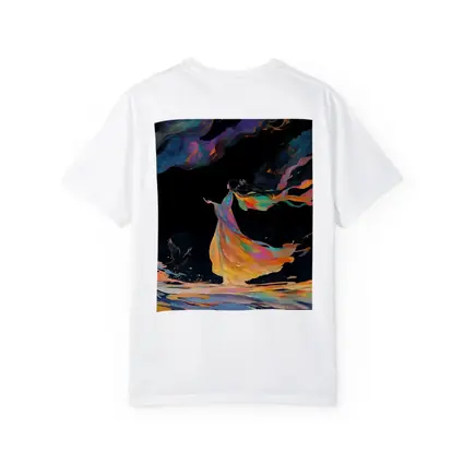 Colorful Woman Dancing Over Dark Waters