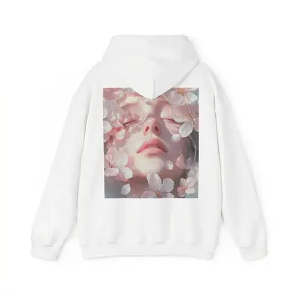 Woman Face Surrounded By Cherry Blossoms